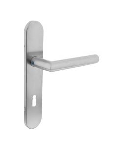 Intersteel Deurkruk Jura op schild sleutelgat 72 mm rvs geborsteld