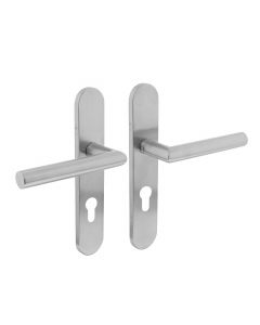 Intersteel Deurkruk Jura op schild profielcilindergat 72 mm rvs geborsteld