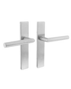 Intersteel Deurkruk Hoek 90° op rechthoekig schild blind rvs geborsteld