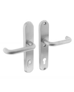 Intersteel Veiligheidsbeslag SKG3 profielcilindergat 92 mm met kerntrekbeveiliging achterdeurbeslag rvs geborsteld