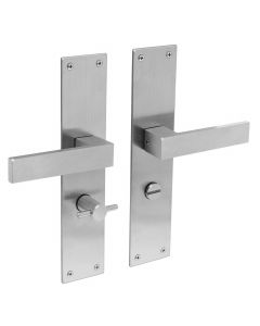 Intersteel Deurkruk Amsterdam met schild WC63/8 rvs geborsteld