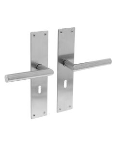 Intersteel Deurkruk Jura met schild 250x55x2mm sleutelgat 56mm rvs geborsteld