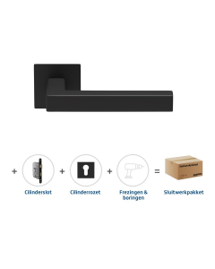 Skantrae Sluitwerkpakket 2068 Squared 20 flat cilinder ZWART