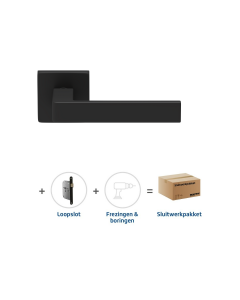 Skantrae Sluitwerkpakket 2075 Quadrate 28 regular loop ZWART