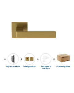 Skantrae Sluitwerkpakket 2090 Quadrate 28 regular toilet MAT MESSING