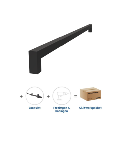 Skantrae Sluitwerkpakket 2098 Squared deurgreep 20x800 ZWART