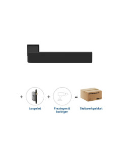Skantrae Sluitwerkpakket 815 Quadrate 28 minimal loop ZWART