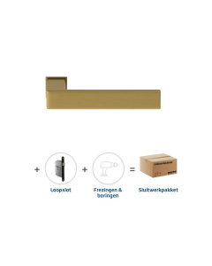Skantrae Sluitwerkpakket 818 Quadrate 28 minimal loop MAT MESSING