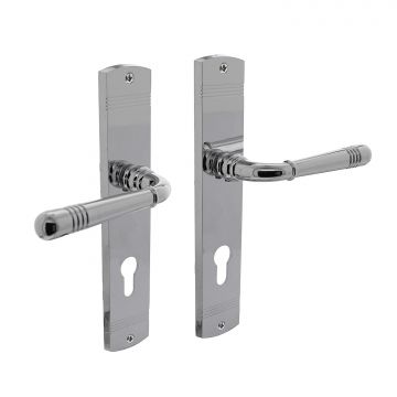Intersteel Deurkruk Emily op schild profielcilindergat 72 mm chroom