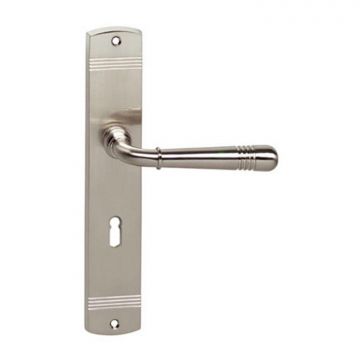 Intersteel Deurkruk Emily op schild sleutelgat 56 mm nikkel mat