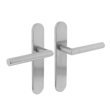 Intersteel Deurkruk Jura op schild blind rvs geborsteld