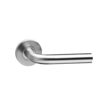 Intersteel deurkruk recht op rozet (RVS geborsteld) Intersteel 0035.131602