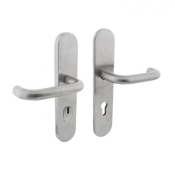 Intersteel Veiligheidsbeslag met kerntrekbeveiliging SKG*** met kerntrekbeveiliging profielcilindergat 72 mm achterdeurbeslag