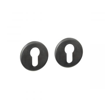 Intersteel Cilinderrozetten verdekt ø52x6mm PVD antraciet
