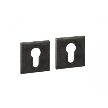 Intersteel Cilinderrozetten verdekt 53x53x6mm PVD antraciet
