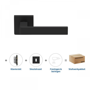 Skantrae Sluitwerkpakket 2077 Quadrate 28 regular sleutel ZWART