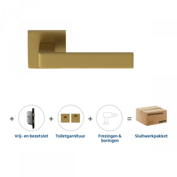 Skantrae Sluitwerkpakket 2090 Quadrate 28 regular toilet MAT MESSING