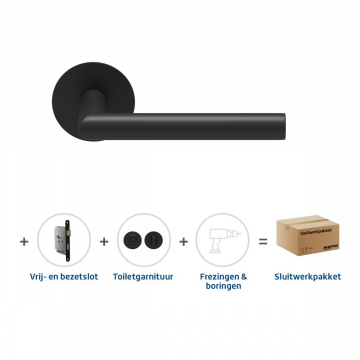 Skantrae Sluitwerkpakket 2134 Orbit 19 flat toilet ZWART