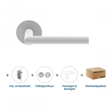 Skantrae Sluitwerkpakket 2138 Orbit 19 flat toilet WIT