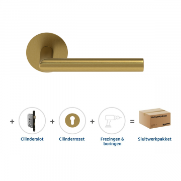 Skantrae Sluitwerkpakket 2144 Orbit 19 flat cilinder MAT MESSING