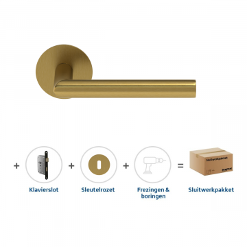 Skantrae Sluitwerkpakket 2145 Orbit 19 flat sleutel MAT MESSING