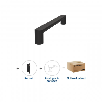 Skantrae Sluitwerkpakket 2175 Arc deurgreep 24x300 ZWART