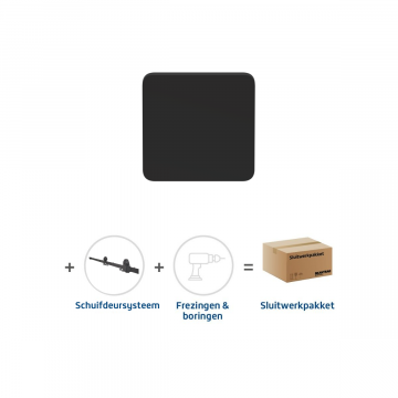 Skantrae Sluitwerkpakket 2188 Quadrate deurknop ZWART