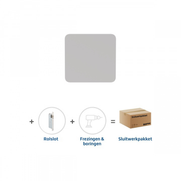 Skantrae Sluitwerkpakket 2189 Quadrate deurknop WIT