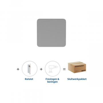 Skantrae Sluitwerkpakket 2191 Quadrate deurknop RVS