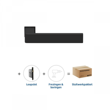 Skantrae Sluitwerkpakket 815 Quadrate 28 minimal loop ZWART