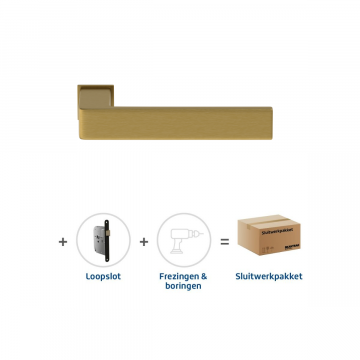 Skantrae Sluitwerkpakket 818 Quadrate 28 minimal loop MAT MESSING