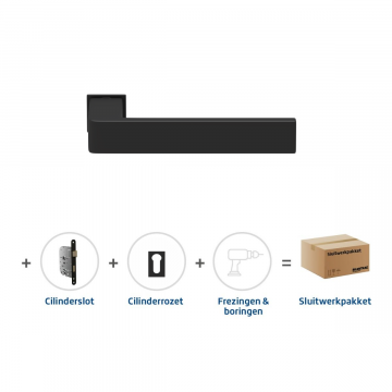 Skantrae Sluitwerkpakket 835 Quadrate 28 minimal cilinder ZWART
