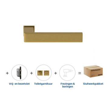 Skantrae Sluitwerkpakket 858 Quadrate 28 minimal toilet MAT MESSING