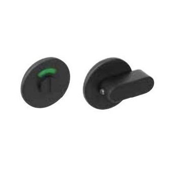 Intersteel toiletgarnituur (rond plat verdekt) RVS-mat zwart 0035.343160