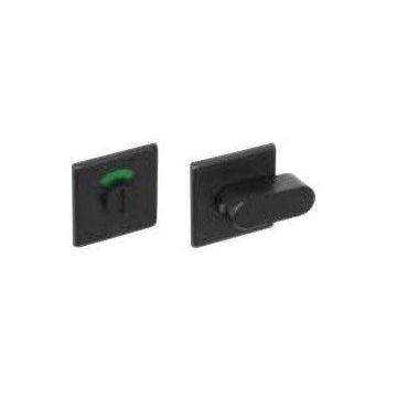 Intersteel toiletgarnituur (vierkant plat verdekt) RVS-mat zwart 0023.343360