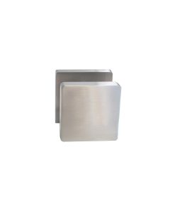 Intersteel Knop vierkant op rozet nikkel mat