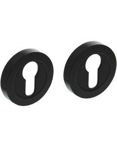 Intersteel Cilinderrozetten verdekt ø52x10mm met nokken zwart