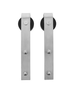 Intersteel Set van 2 hangrollen Basic rvs geborsteld