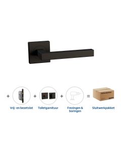 Skantrae Sluitwerkpakket 2038 Squared toilet ZWART