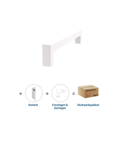 Skantrae Sluitwerkpakket 2093 Squared deurgreep 20x300 WIT