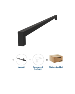 Skantrae Sluitwerkpakket 2098 Squared deurgreep 20x800 ZWART