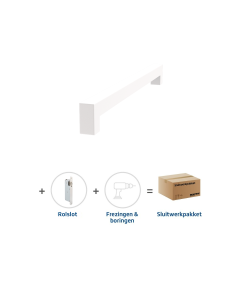 Skantrae Sluitwerkpakket 2105 Squared deurgreep 16x300 WIT