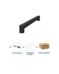 Skantrae Sluitwerkpakket 2104 Squared deurgreep 16x300 ZWART