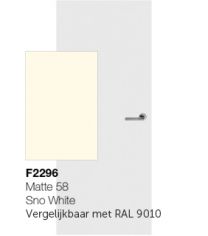 Svedex HPL standaard stomp (tubulaire vulling) Sno White F2296 (maatwerk)