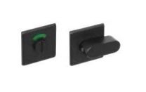 Intersteel toiletgarnituur (vierkant plat verdekt) RVS-mat zwart 0035.343360