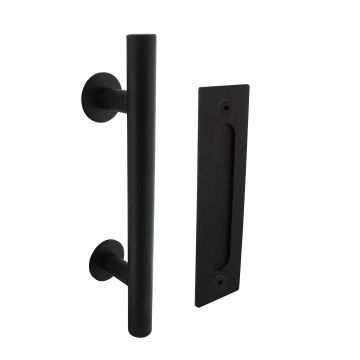 Intersteel Deurgreep T-model ø25x305 mm met schuifdeurkom 220x60 mm zwart