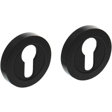 Intersteel Cilinderrozetten verdekt ø52x10mm met nokken zwart