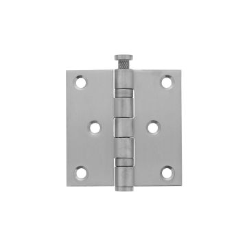 Intersteel Kogellagerscharnier 76x76x2,5mm recht tot 50 kilo rvs geborsteld