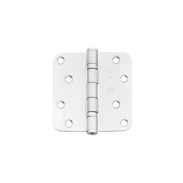 Intersteel Kogellagerscharnier 89x89x2,5mm afgerond tot 70 kilo rvs geborsteld