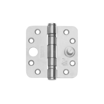 Intersteel Kogellagerscharnier 89x89x3mm afgerond tot 80 kilo rvs geborsteld